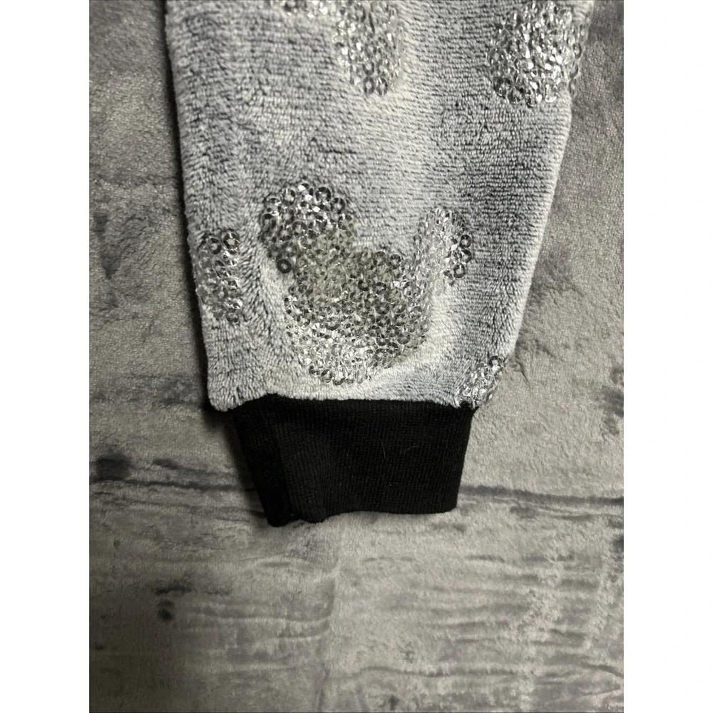Womens Small Mickey Mouse‎ Jogger Pajama Lounge Pants Fleece Gray Pockets SOFT - Picture 4 of 11